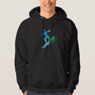 Snowboarder Snowboard Ski Winter Vakantie Design V Hoodie