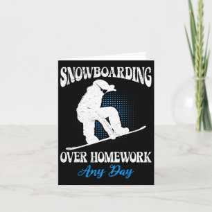 Snowboarder snowboarden boven huiswerk elke dag pl kaart