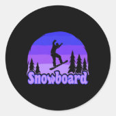 Snowboarder Snowboarder 1 Ronde Sticker (Voorkant)