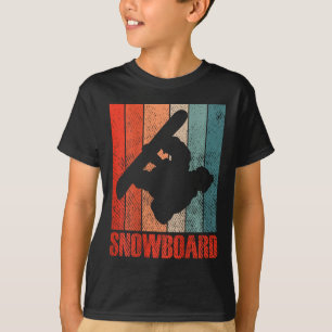 Snowboarder Snowboarder Ski Vakantie Retr T-shirt