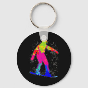 Snowboarder Snowboarder Snowboarder Boys Kinder Ma Sleutelhanger
