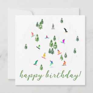 Snowboarder Snowboarding Illustratie Birthday