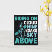 Snowboarder Snowboarding Kaart (Gele Bloem)