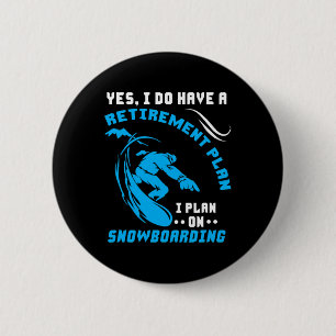 Snowboarder Sport Snowboard Pensioenplan Extrem Ronde Button 5,7 Cm