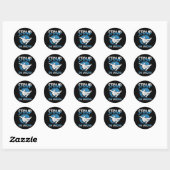 Snowboarder Stomp het skigebied Snowboard Ronde Sticker (Vel)