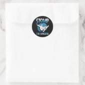 Snowboarder Stomp het skigebied Snowboard Ronde Sticker (Tas)