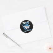 Snowboarder Stomp het skigebied Snowboard Ronde Sticker (Envelop)