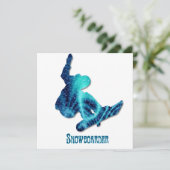 Snowboarder Uitnodiging (Staand voorkant)