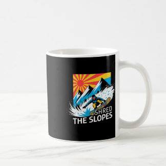 Snowboarder versnipperde de hellingen van snowboar koffiemok