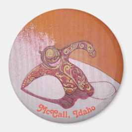 Snowboarder versnipperen een beetje macht magneet