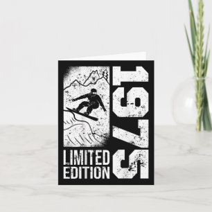 Snowboarder Vintage 1975 Verjaardag Snowboarden Sn Kaart