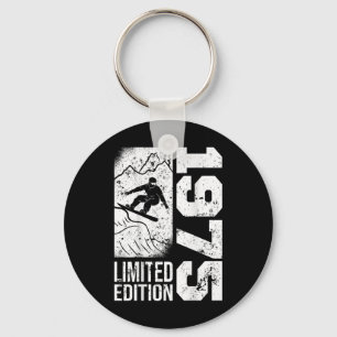 Snowboarder Vintage 1975 Verjaardag Snowboarden Sn Sleutelhanger
