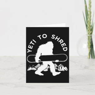 Snowboarder Yeti T Shirt Kaart