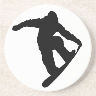 Snowboarder Zandsteen Onderzetter