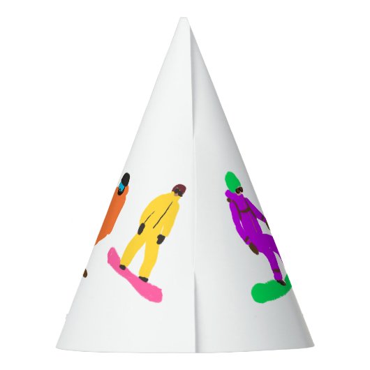 Snowboarders Feesthoedjes (Achterkant)