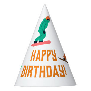 Snowboarders Feesthoedjes