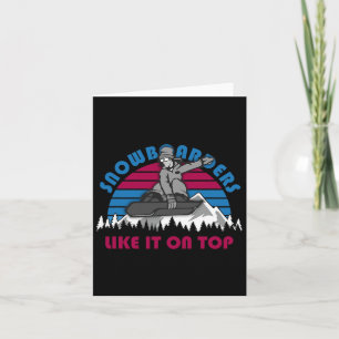 Snowboarders vinden het leuk op de top - grappig s kaart