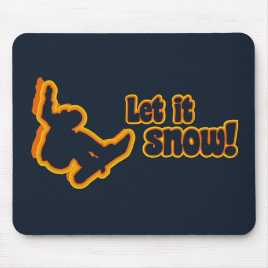 Snowboarding aangepaste mousepad muismat (Voorkant)