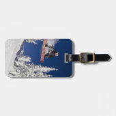 Snowboarding action at Whitefish Mountain Resort Bagagelabel (Voorkant horizontaal)