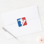 Snowboarding All Star Vierkante Sticker (Envelop)