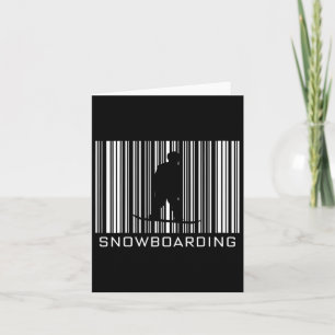 Snowboarding barcode kookplaat kaart