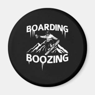 Snowboarding Boozing Magneet