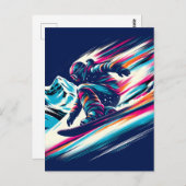 Snowboarding Briefkaart (Voorkant / Achterkant)