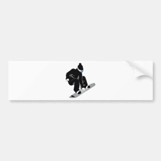 Snowboarding Bumpersticker (Voorkant)