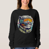 Snowboarding Cat Cool Snowboarder or Skier Mountai Trui (Voorkant)