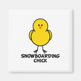 Snowboarding Chick Magneet