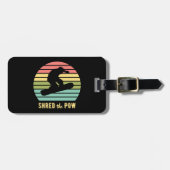 Snowboarding deelde de Pow  Sunset Bagagelabel (Voorkant horizontaal)