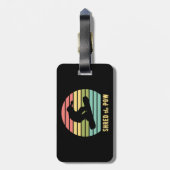 Snowboarding deelde de Pow Sunset Bagagelabel (Achterkant verticaal)