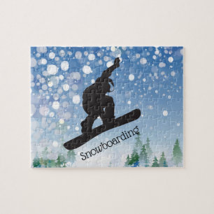 Snowboarding Design Jigzaag Puzzle Legpuzzel