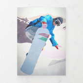 Snowboarding Drievoudig Letter Fold Notice Drieluik Aankondiging (Cover)
