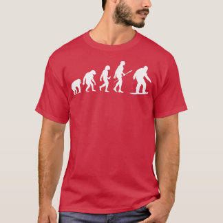 Snowboarding Evolution Funny Snowboard Mannen Vrou T-shirt
