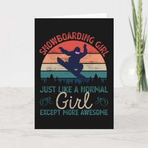 Snowboarding Girl Gift Geweldige Snowboard Kaart