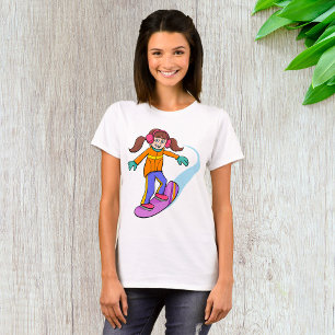 Snowboarding Girl Snow Fun T-Shirt