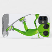 Snowboarding Green Alien iPhone 5 Hoesje (Achterkant (horizontaal))