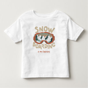 Snowboarding is mijn THEMA Funny Mountain Winter Kinder Shirts
