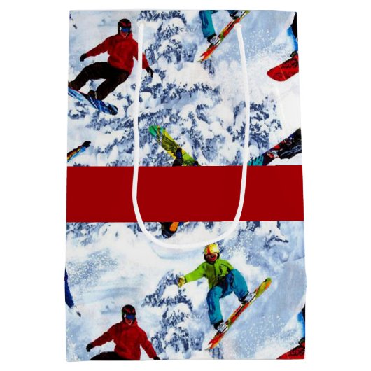 Snowboarding is niet alles medium cadeauzakje (Achterkant)