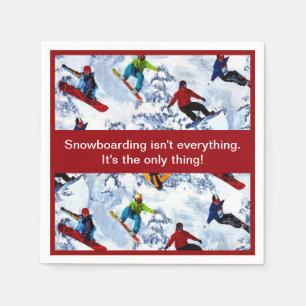 Snowboarding is niet alles servetten