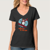 Snowboarding Penguin blijft omhoog als u T-shirt (Voorkant)