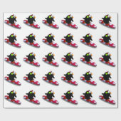 Snowboarding Penguin Gift Wrap Cadeaupapier (Vlak)