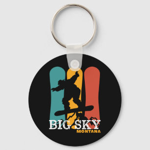 Snowboarding Resort Big Sky Montana Sleutelhanger