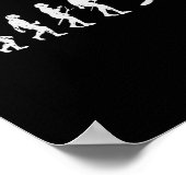 Snowboarding Skiing Snowboarder Winter Funny Evolu Poster (Hoek)