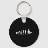 Snowboarding Skiing Snowboarder Winter Funny Evolu Sleutelhanger (Voorkant)