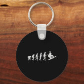 Snowboarding Skiing Snowboarder Winter Funny Evolu Sleutelhanger (Voorkant)