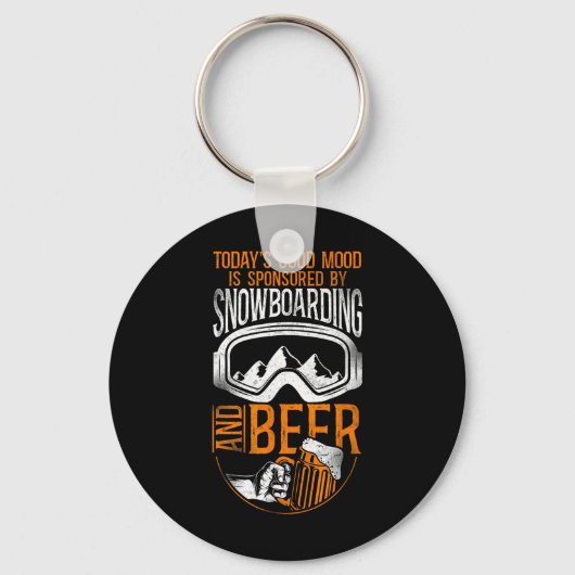 Snowboarding Snowboard  Beer Sleutelhanger (Voorkant)