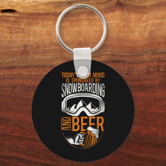 Snowboarding Snowboard  Beer Sleutelhanger (Voorkant)