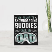 Snowboarding Snowboard  Dad Kaart (Voorkant)